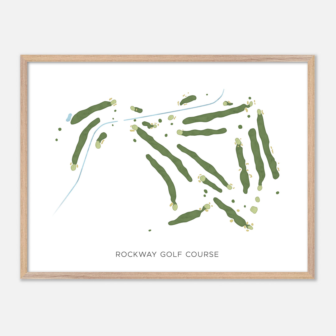 Print of Rockway Golf Course Modern Map