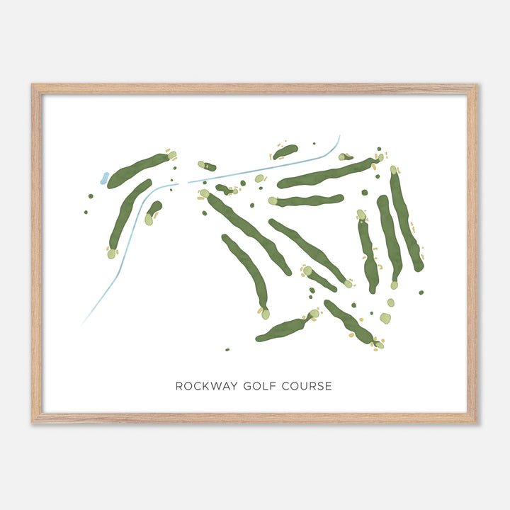Print of Rockway Golf Course Modern Map