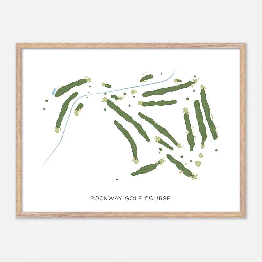 Print of Rockway Golf Course Modern Map