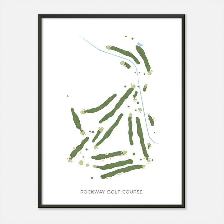 Print of Rockway Golf Course Modern Map