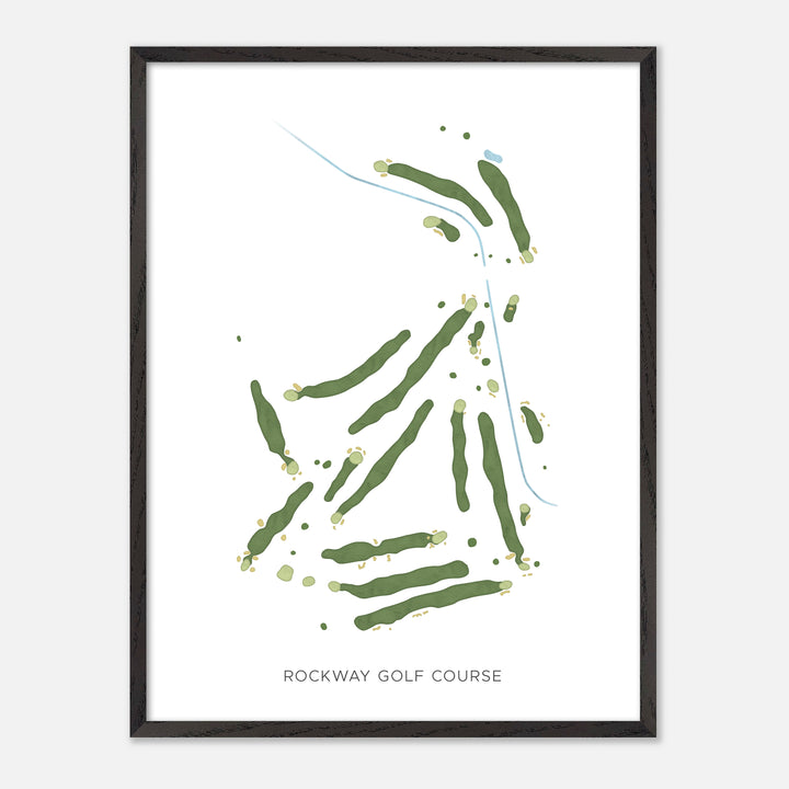 Print of Rockway Golf Course Modern Map