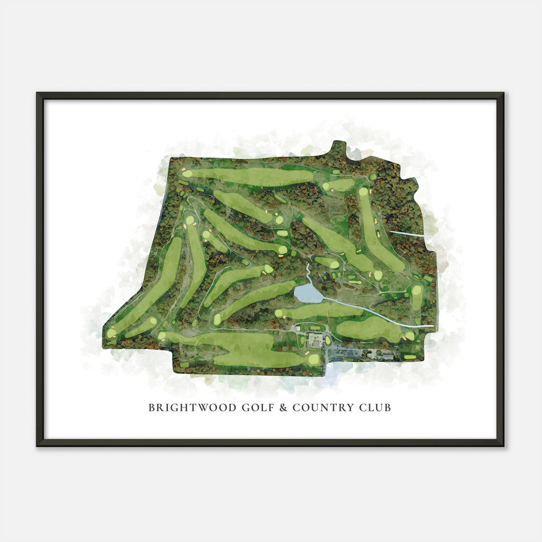 Print of Brightwood Golf &amp; Country Club Classic Map