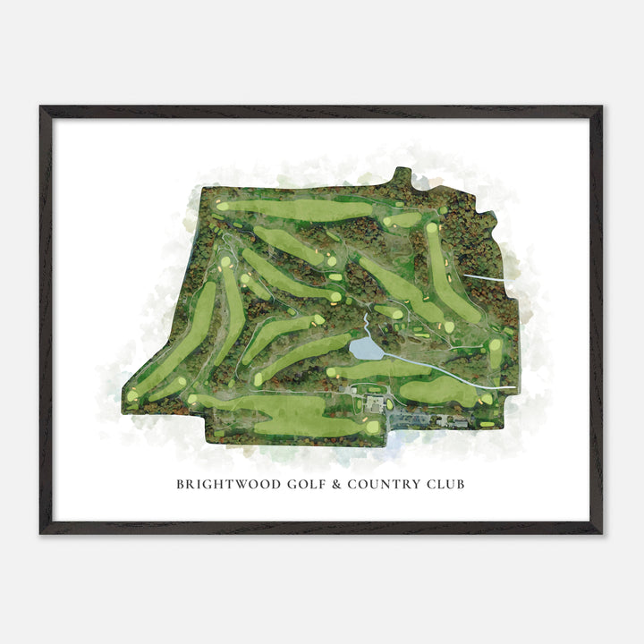 Print of Brightwood Golf &amp; Country Club Classic Map