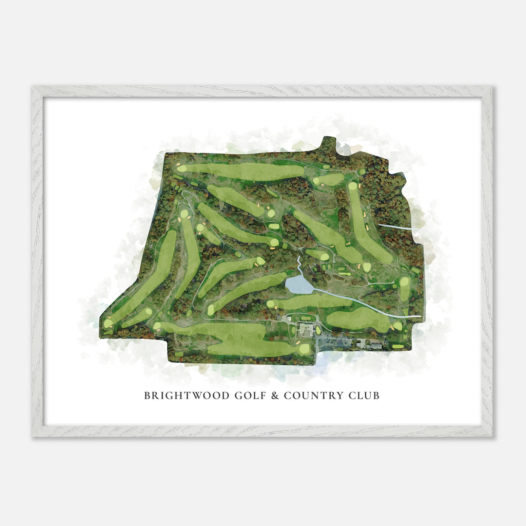 Print of Brightwood Golf &amp; Country Club Classic Map