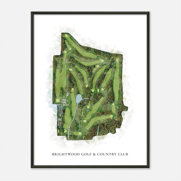 Print of Brightwood Golf &amp; Country Club Classic Map