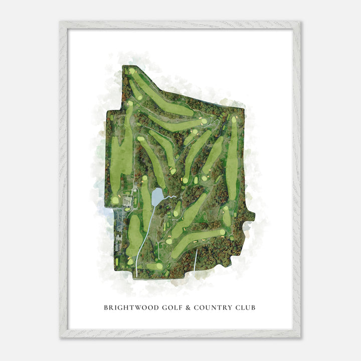Print of Brightwood Golf &amp; Country Club Classic Map