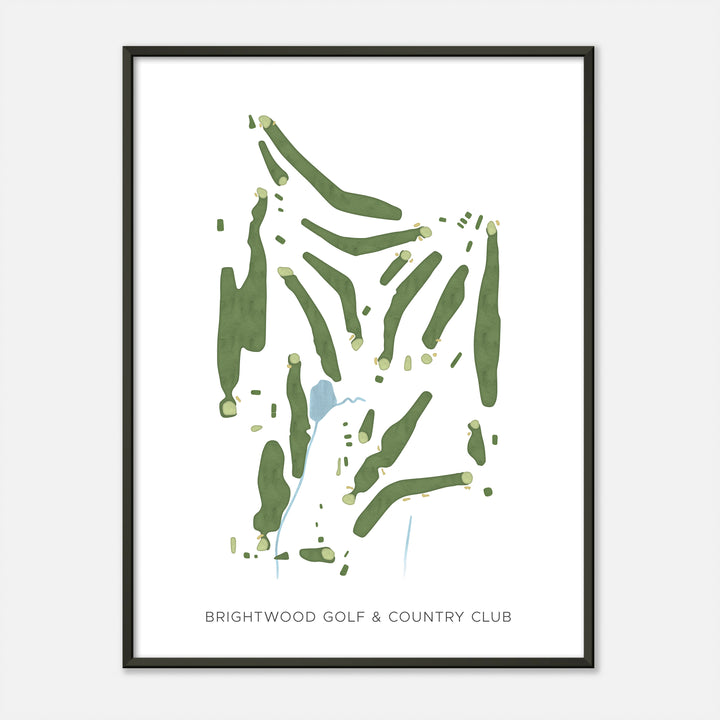 Print of Brightwood Golf &amp; Country Club Modern Map