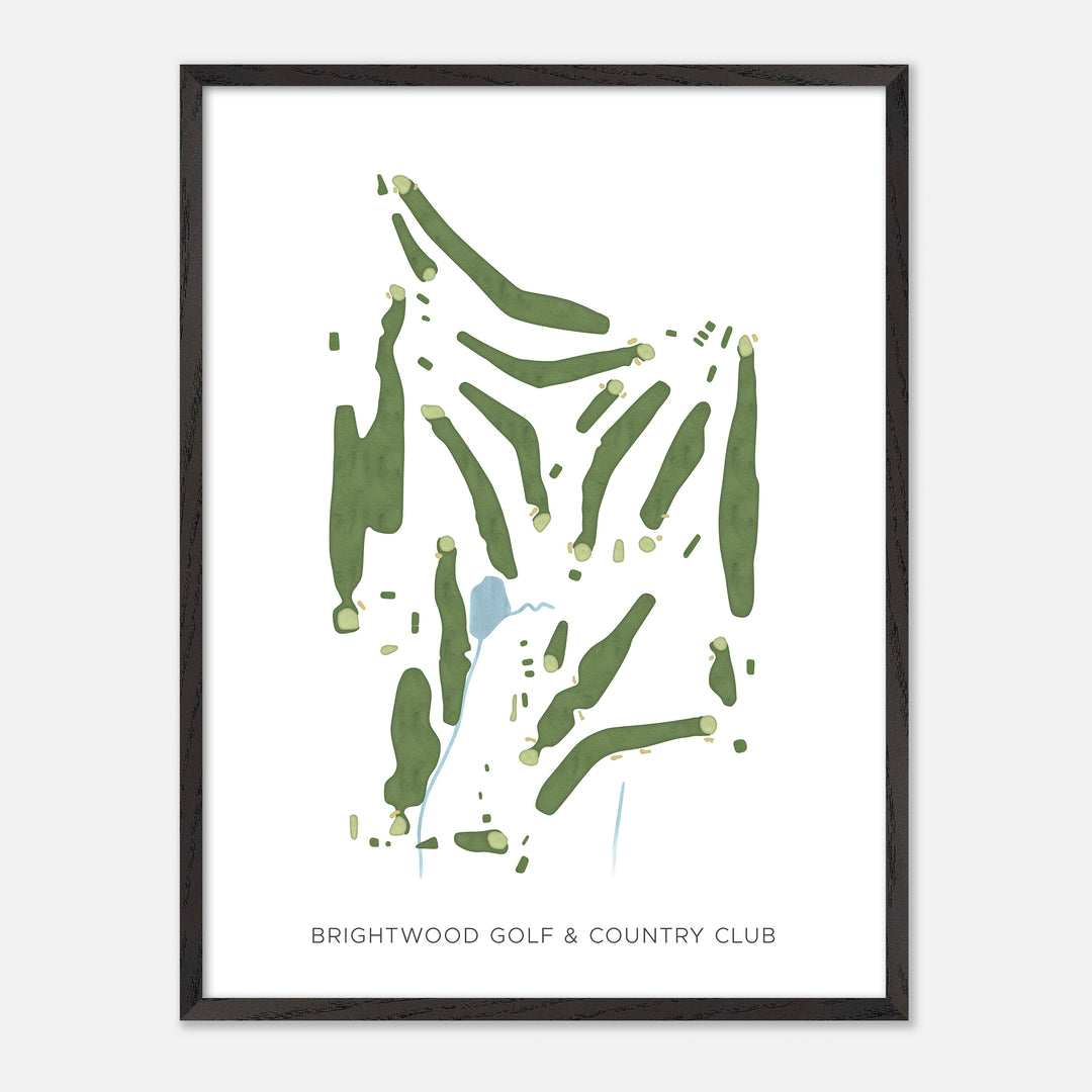 Print of Brightwood Golf &amp; Country Club Modern Map