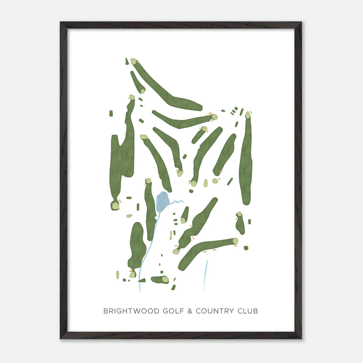 Print of Brightwood Golf &amp; Country Club Modern Map
