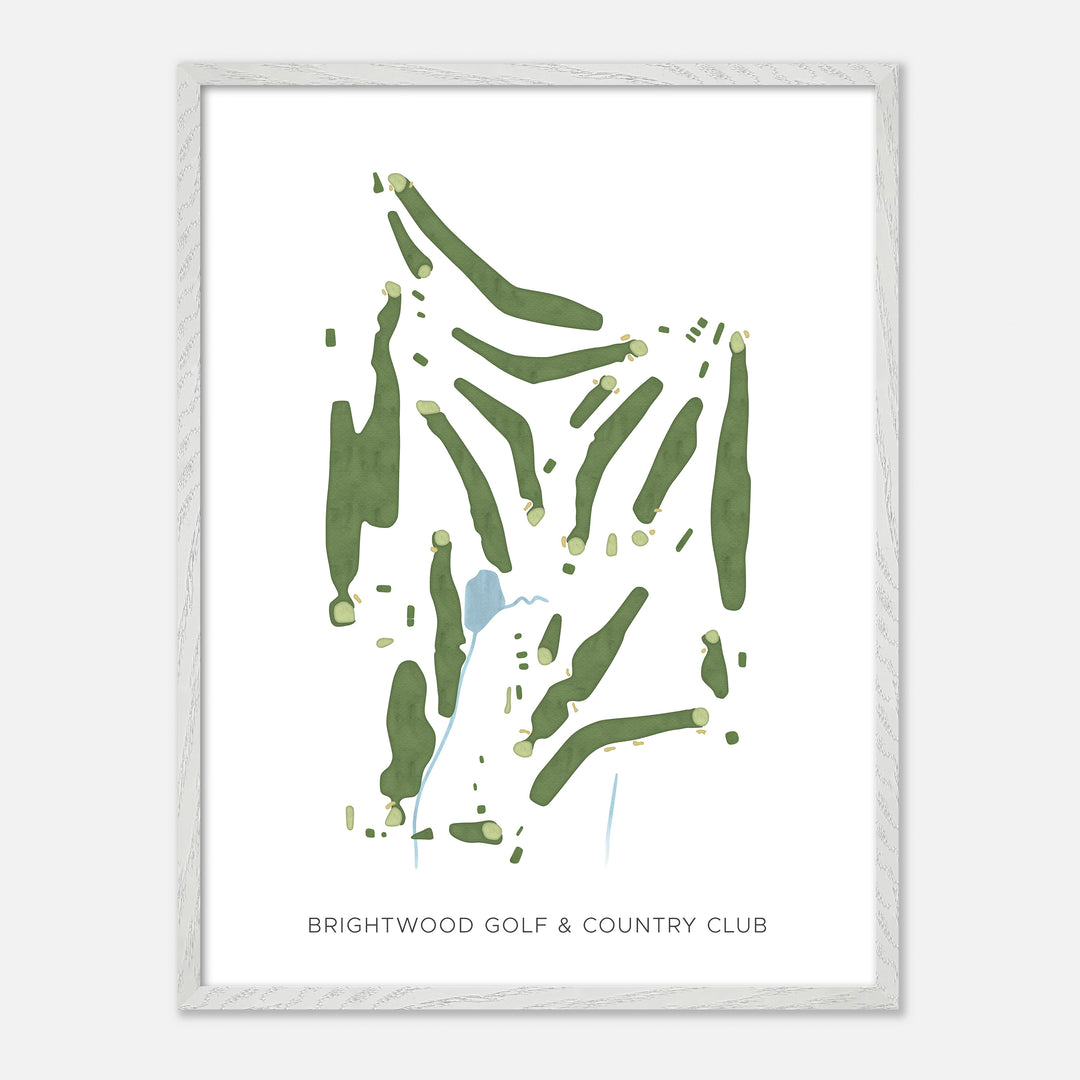 Print of Brightwood Golf &amp; Country Club Modern Map