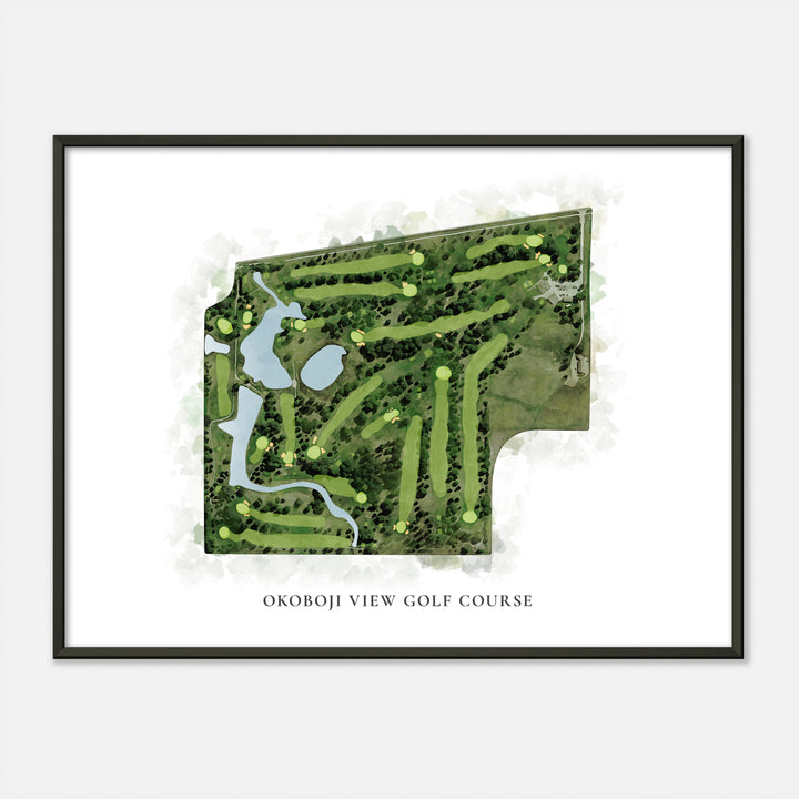 Print of Okoboji View Golf Course Classic Map