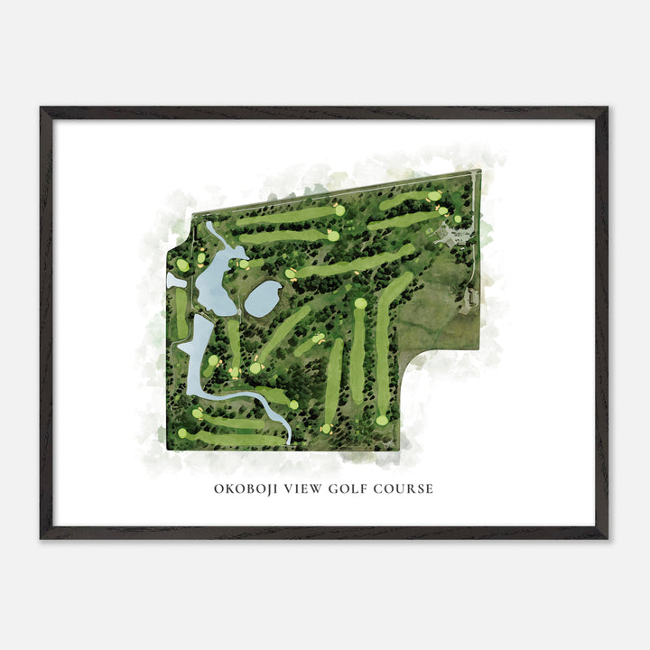 Print of Okoboji View Golf Course Classic Map