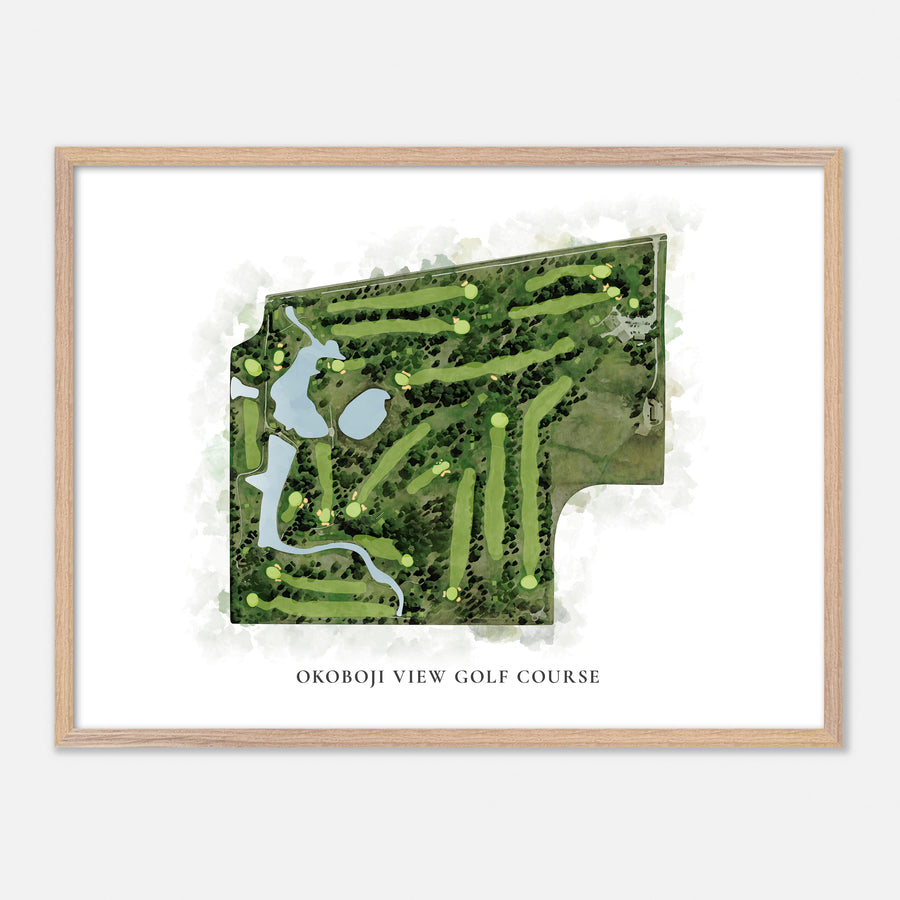 Print of Okoboji View Golf Course Classic Map