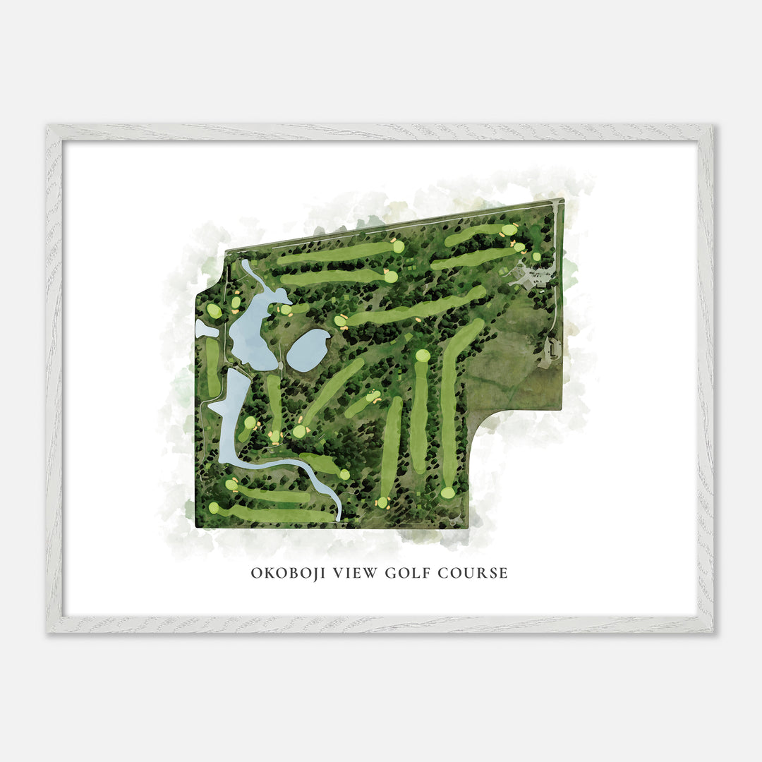 Print of Okoboji View Golf Course Classic Map