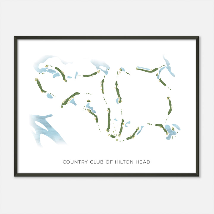 Print of Country Club Of Hilton Head Modern Map
