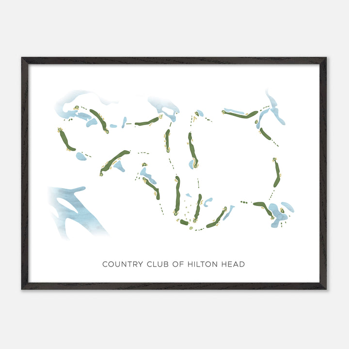 Print of Country Club Of Hilton Head Modern Map