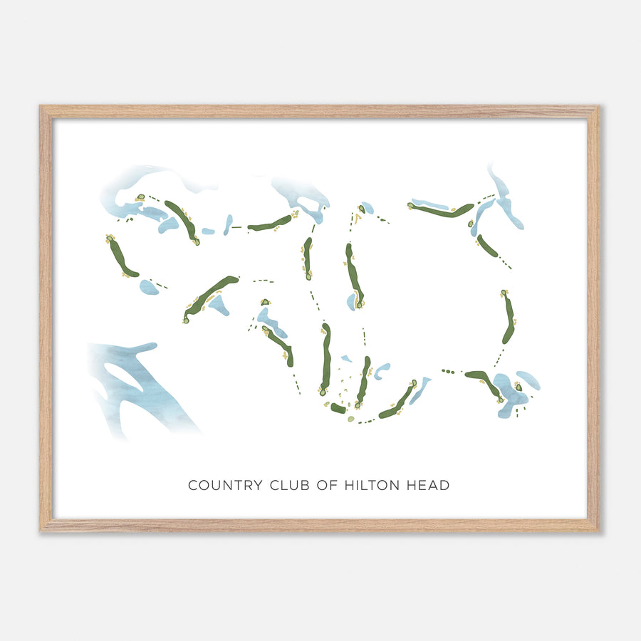 Print of Country Club Of Hilton Head Modern Map