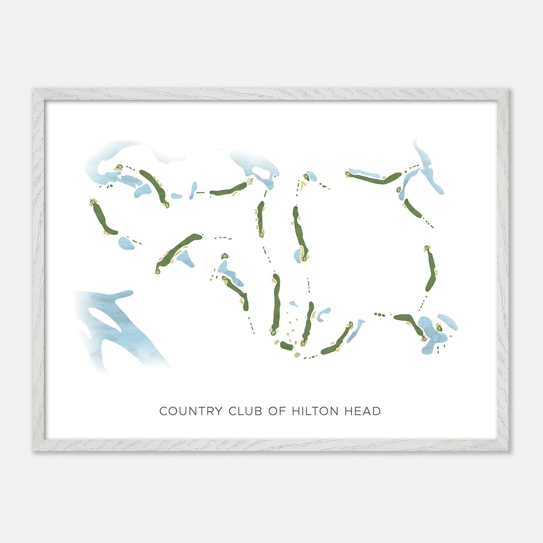 Print of Country Club Of Hilton Head Modern Map