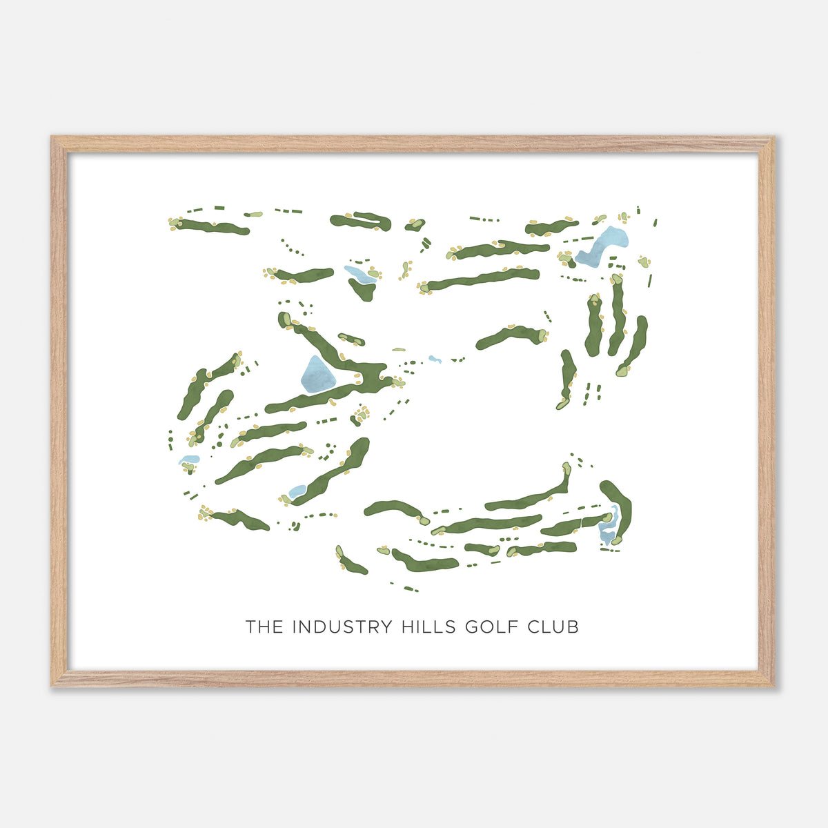 Print of The Industry Hills Golf Club Modern Map