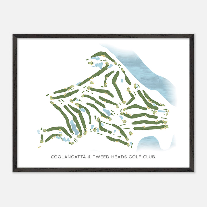 Print of Coolangatta & Tweed Heads Golf Club Modern Map