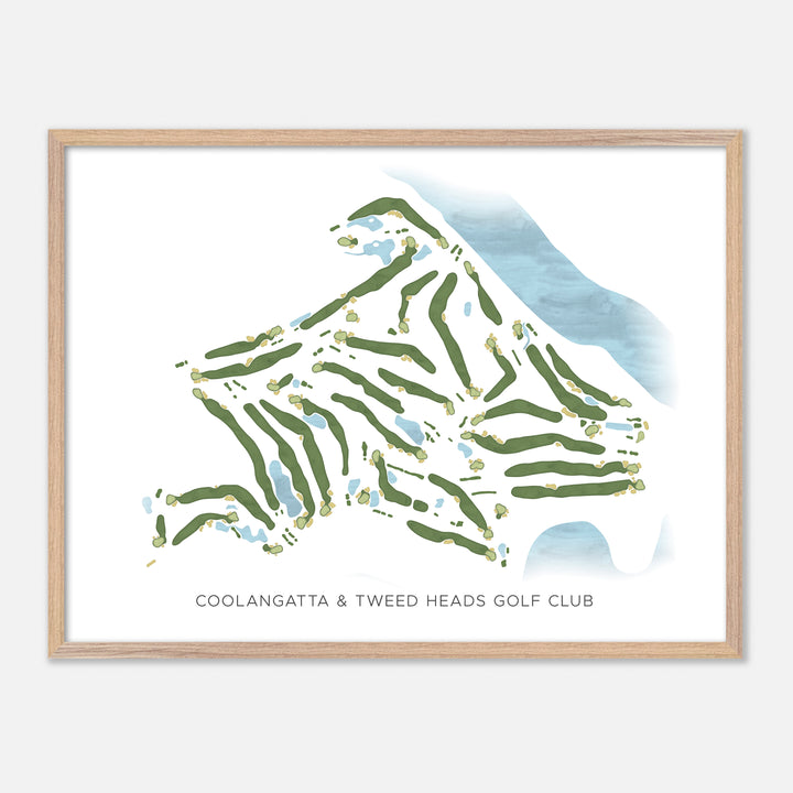 Print of Coolangatta & Tweed Heads Golf Club Modern Map