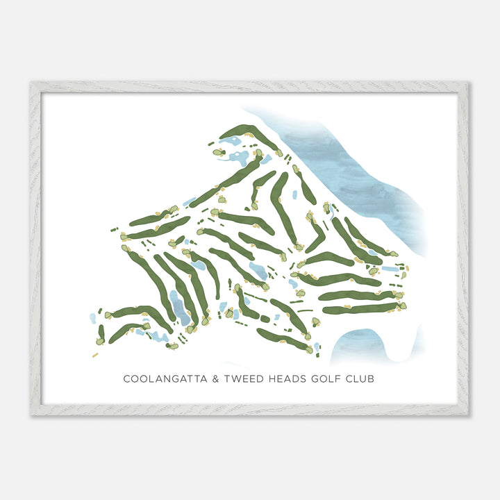 Print of Coolangatta & Tweed Heads Golf Club Modern Map