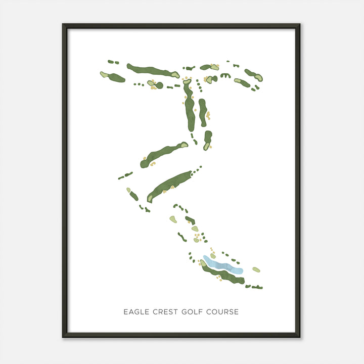 Print of Eagle Crest Golf Course Modern Map