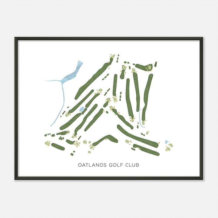 Print of Oatlands Golf Club Modern Map