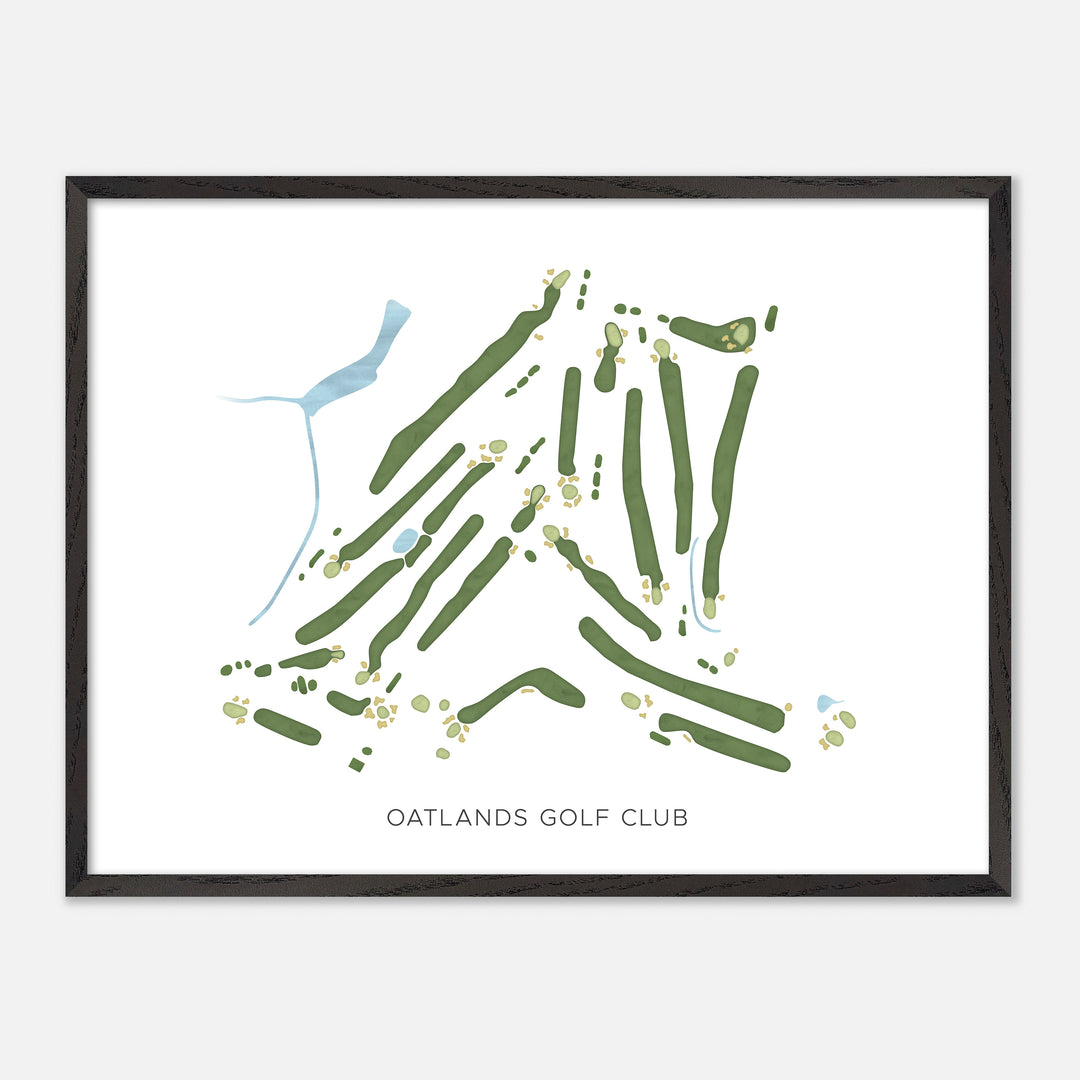 Print of Oatlands Golf Club Modern Map