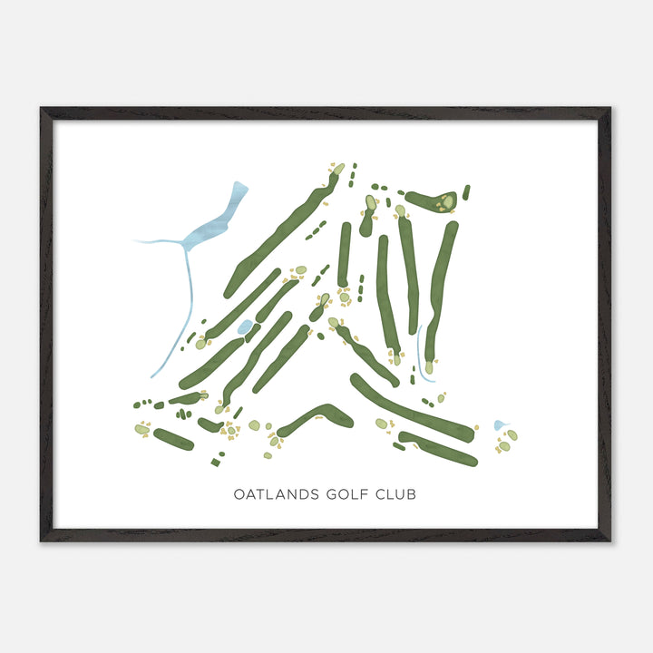 Print of Oatlands Golf Club Modern Map