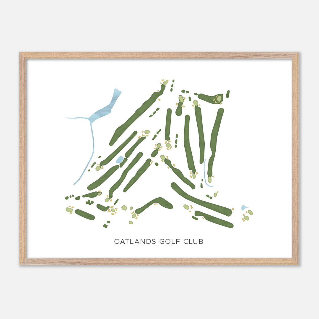 Print of Oatlands Golf Club Modern Map