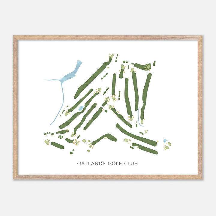 Print of Oatlands Golf Club Modern Map