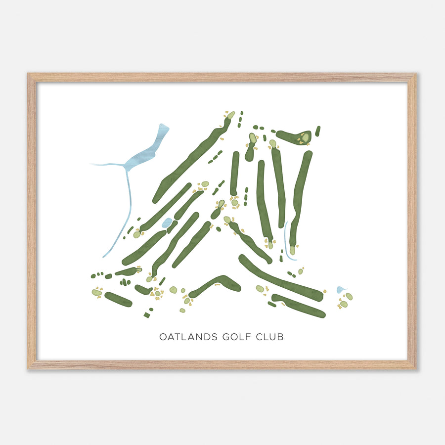 Print of Oatlands Golf Club Modern Map