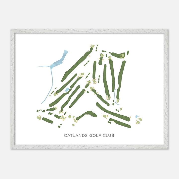 Print of Oatlands Golf Club Modern Map