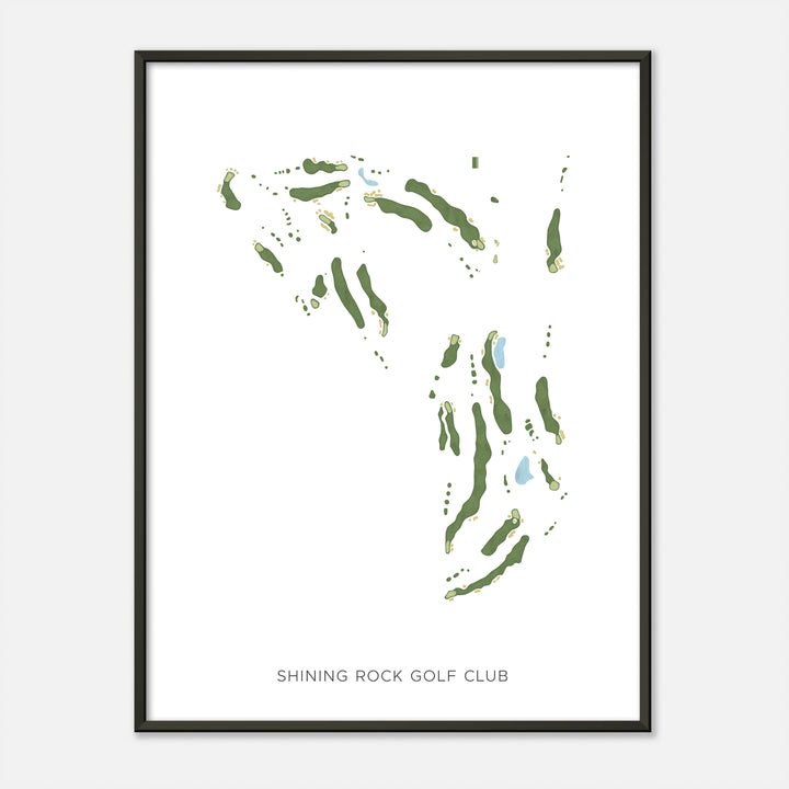 Print of Shining Rock Golf Club Modern Map