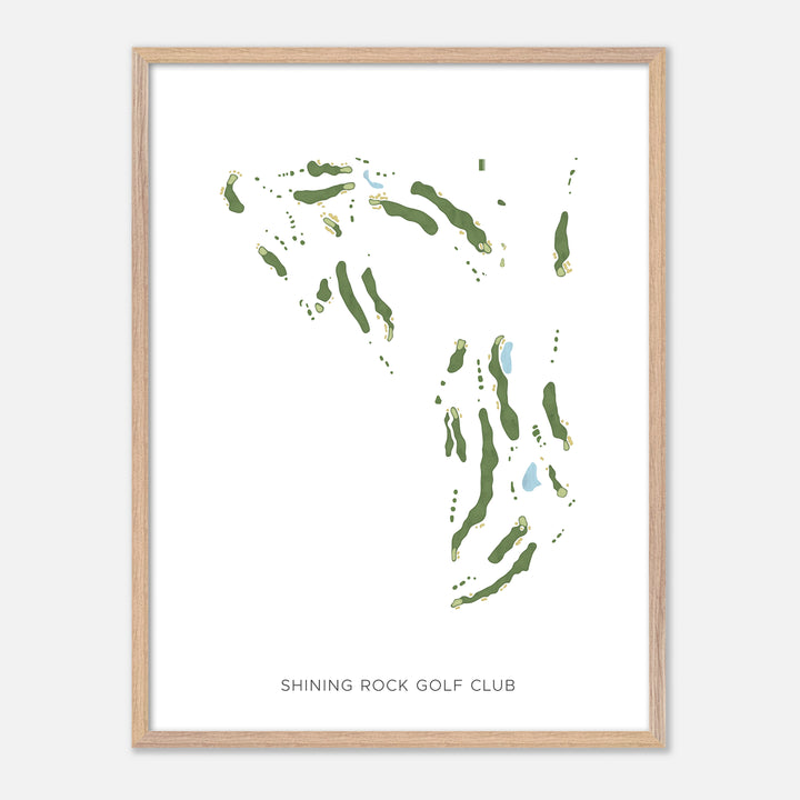 Print of Shining Rock Golf Club Modern Map