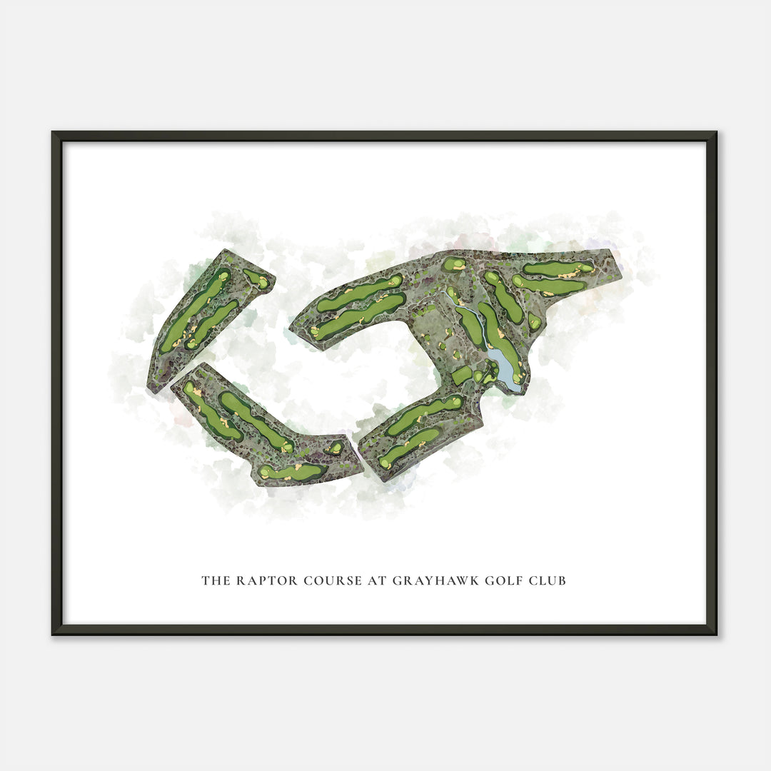 Print of The Raptor Course At Grayhawk Golf Club Classic Map