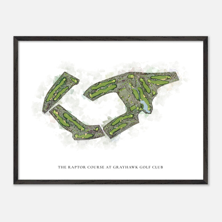 Print of The Raptor Course At Grayhawk Golf Club Classic Map