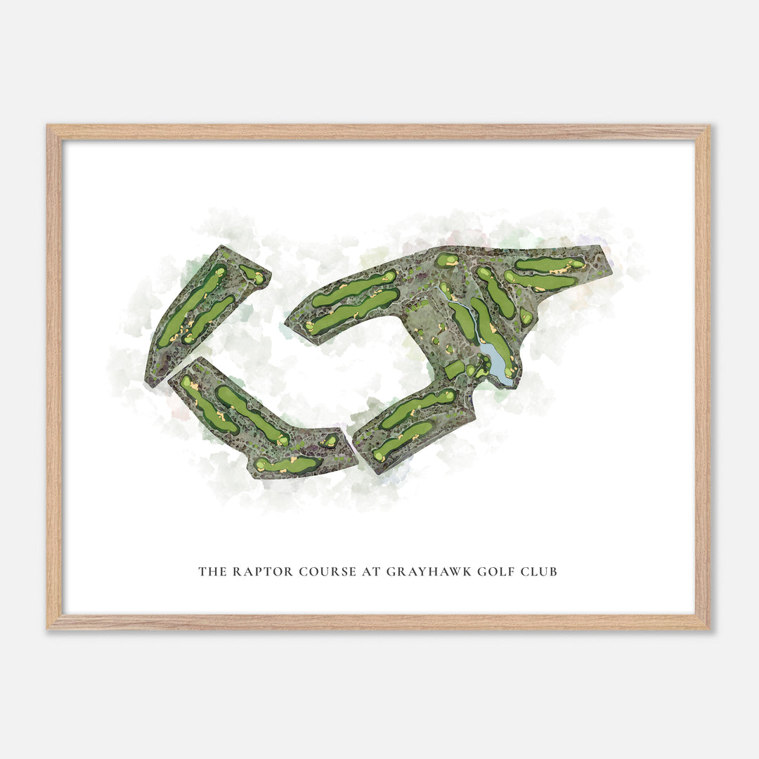 Print of The Raptor Course At Grayhawk Golf Club Classic Map