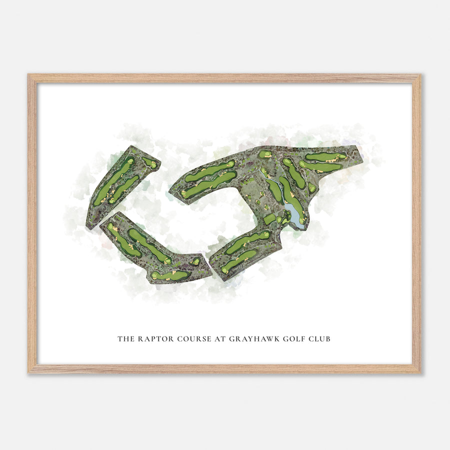 Print of The Raptor Course At Grayhawk Golf Club Classic Map