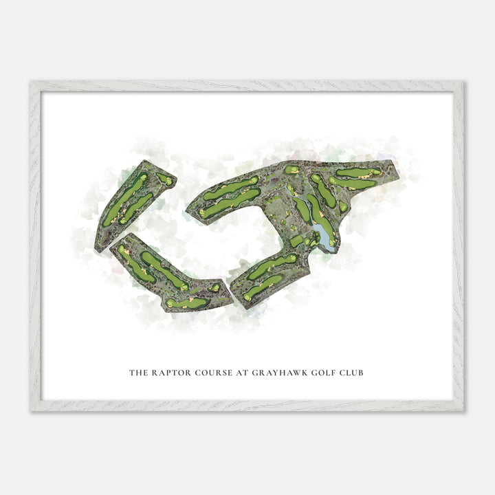 Print of The Raptor Course At Grayhawk Golf Club Classic Map