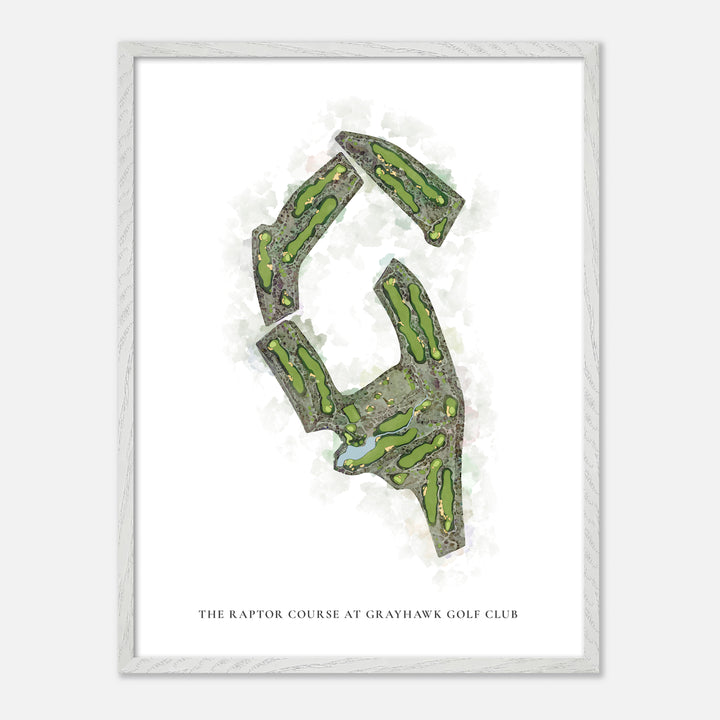 Print of The Raptor Course At Grayhawk Golf Club Classic Map