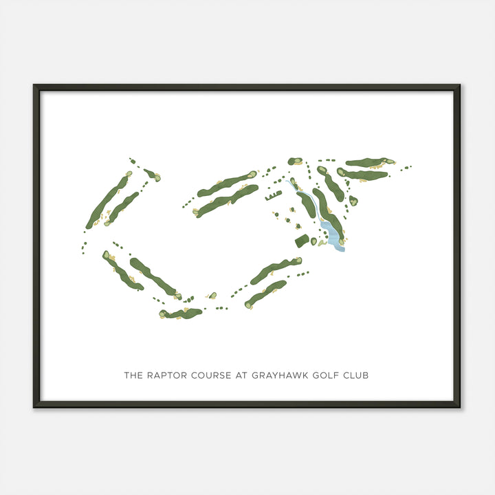 Print of The Raptor Course At Grayhawk Golf Club Modern Map