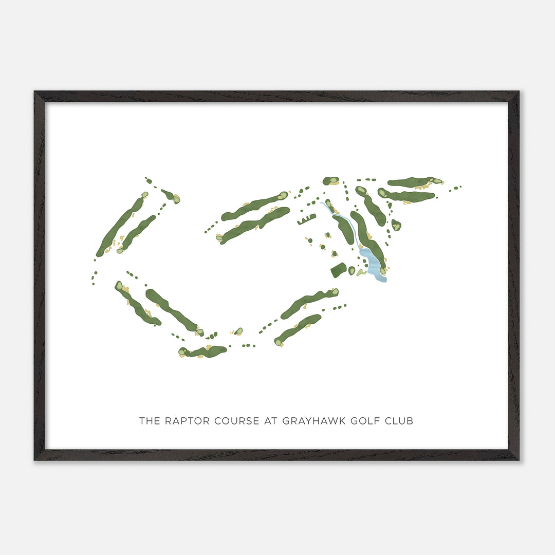 Print of The Raptor Course At Grayhawk Golf Club Modern Map