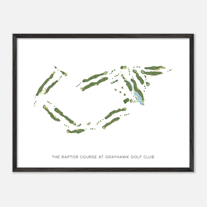 Print of The Raptor Course At Grayhawk Golf Club Modern Map