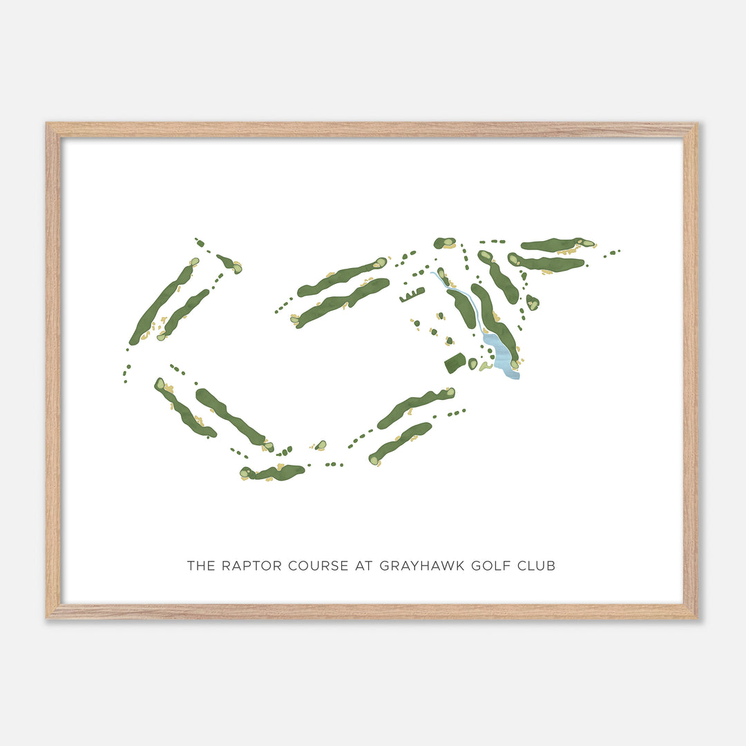 Print of The Raptor Course At Grayhawk Golf Club Modern Map
