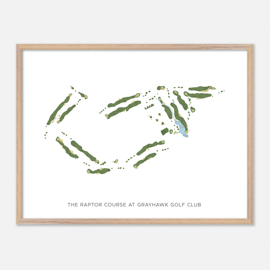 Print of The Raptor Course At Grayhawk Golf Club Modern Map