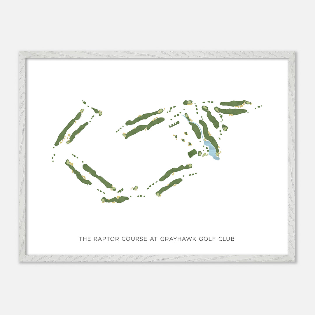 Print of The Raptor Course At Grayhawk Golf Club Modern Map