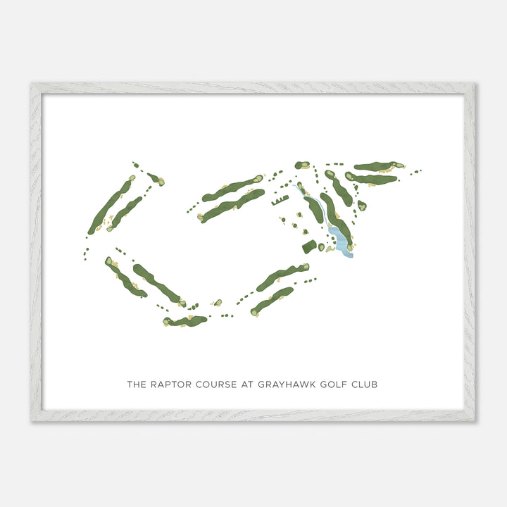 Print of The Raptor Course At Grayhawk Golf Club Modern Map