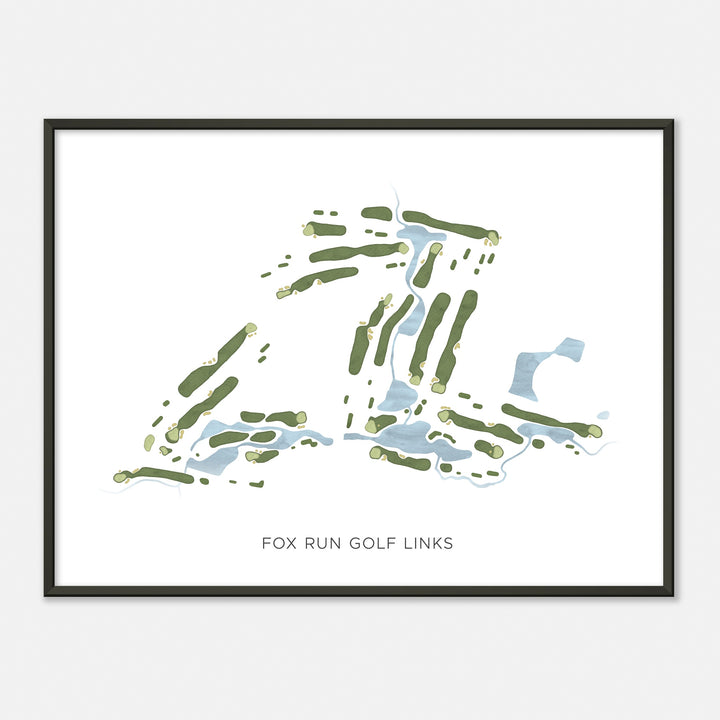 Print of Fox Run Golf Links Modern Map